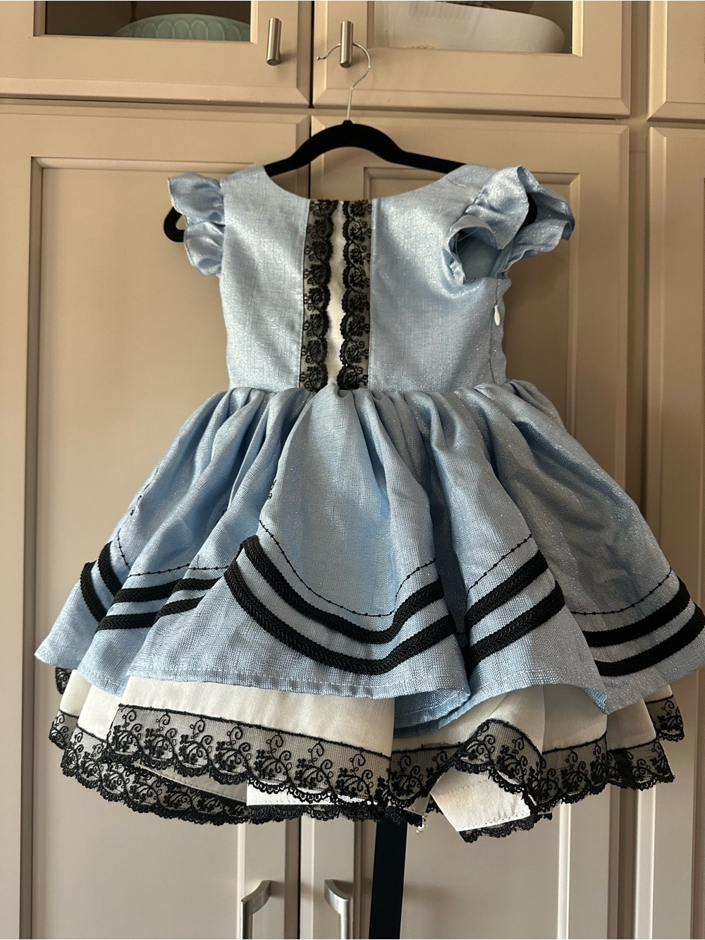 Dollcake gleam Blue Lace-Trim Girls' Dress NWT